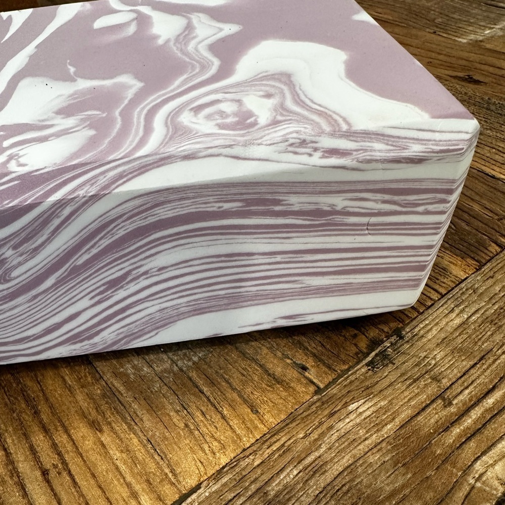 Purple and White Marble Yoga Block - Picture 2 of 2